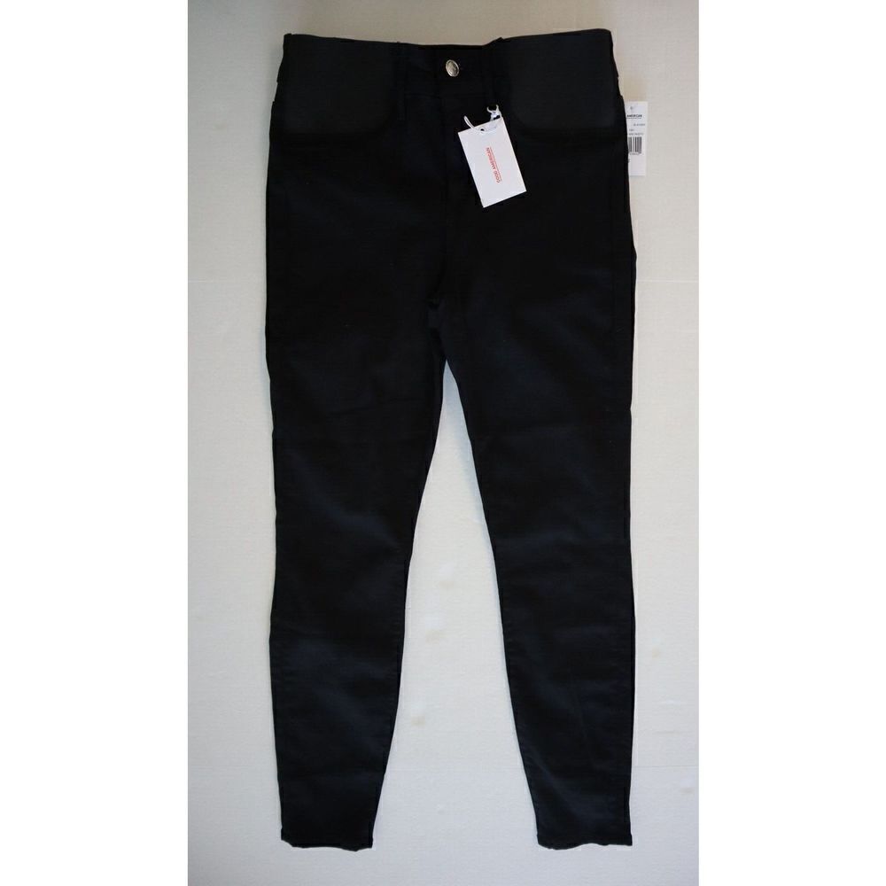 Good American Sz 2/26 Black Good Mama Waist-Inset Skinny Maternity Jeans
